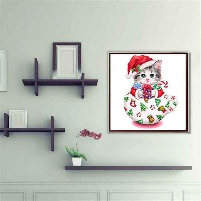 Hot Sale Cute Cat In Teacup Full Drill - 5D Diy Diamond