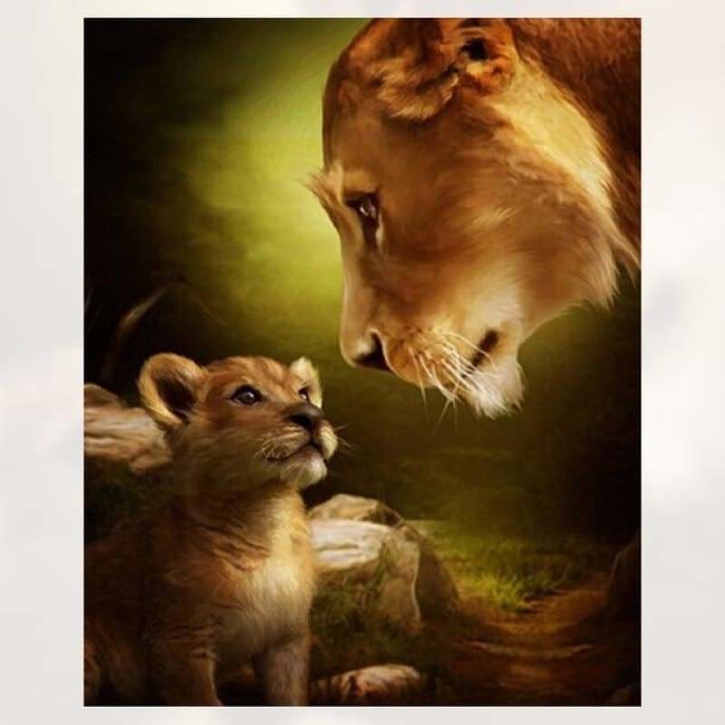 Hot Sale Family Lions Portrait Full Drill - 5D Diy Diamond