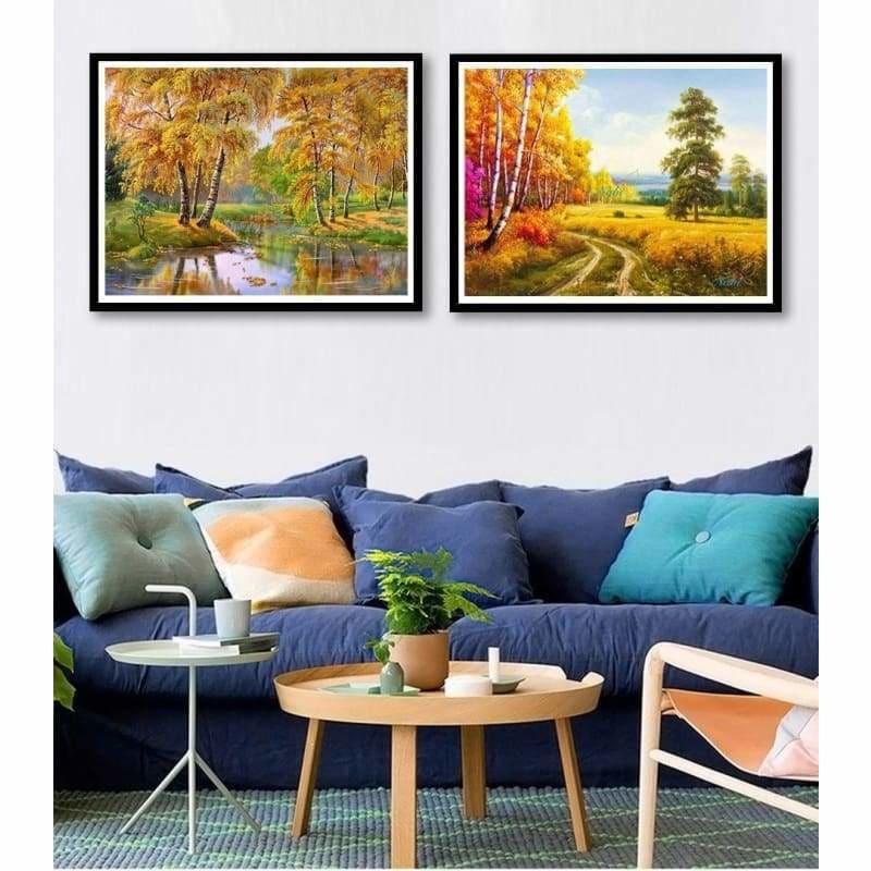Hot Sale Full Full Drill - 5D Diy Diamond Painting Autumn