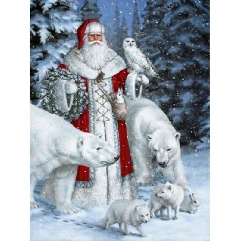Hot Sale Santa Christmas Bear Full Drill - 5D Diy Diamond