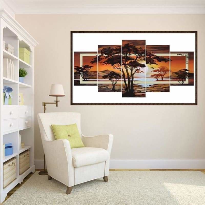 Full Drill - 5D DIY Diamond Painting Kits Multi Panel Nature Tree - NEEDLEWORK KITS
