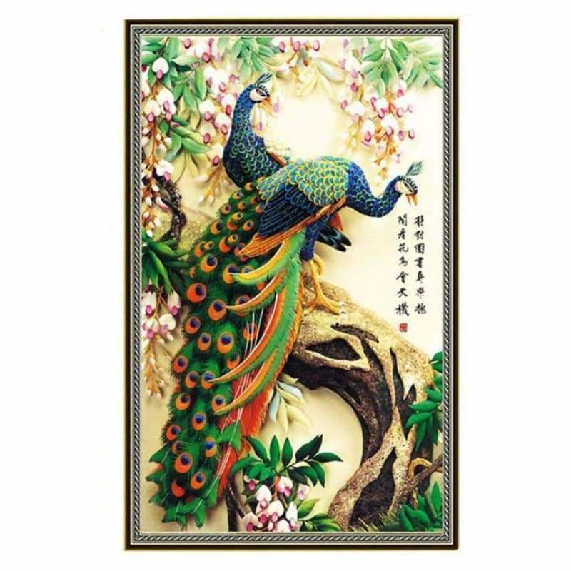 Large Size Animal Peacock Picture Full Drill - 5D DIY