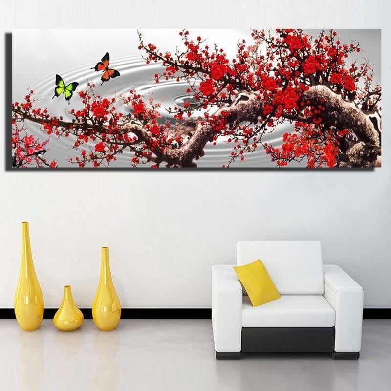 Large Size Landscape Red Tree Full Drill - 5D Diy Square