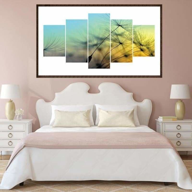Full Drill - 5D DIY Diamond Painting Kits Multi Panel Dandelion - NEEDLEWORK KITS