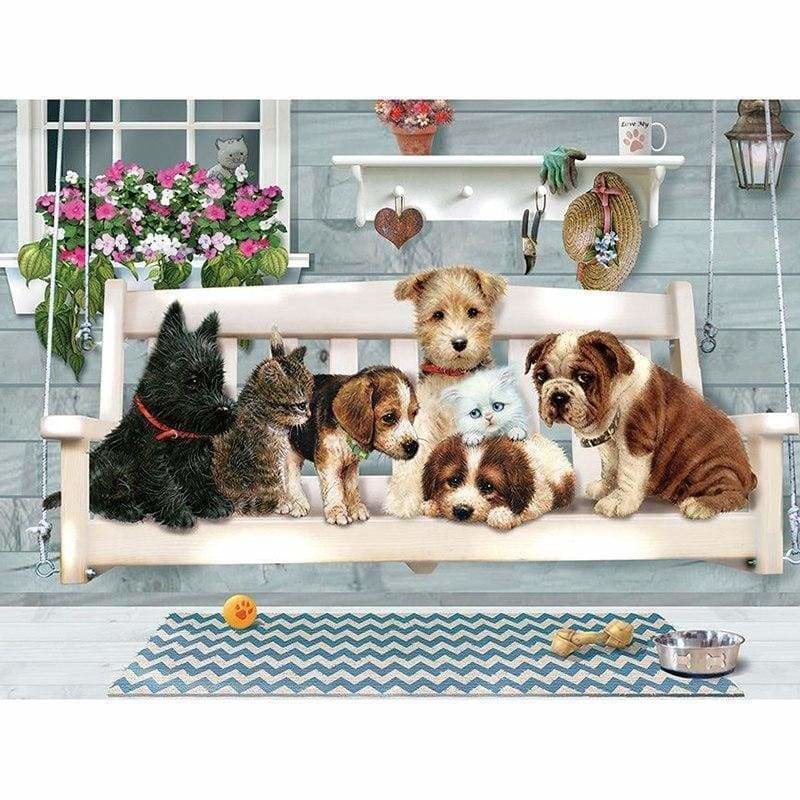 Lovely Dog Cat Full Drill - 5D Diy Diamond Painting
