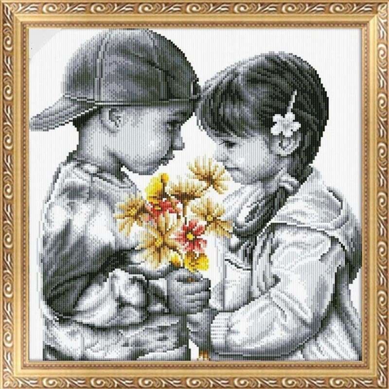 Modern Art Boy And Girl Full Drill - 5D Diy Embroidery