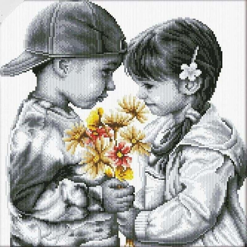 Modern Art Boy And Girl Full Drill - 5D Diy Embroidery