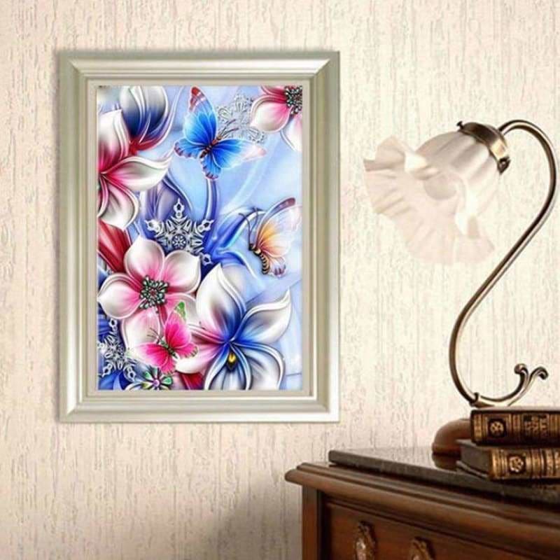 Modern Art Flower Butterfly Full Drill - 5D Diy Diamond