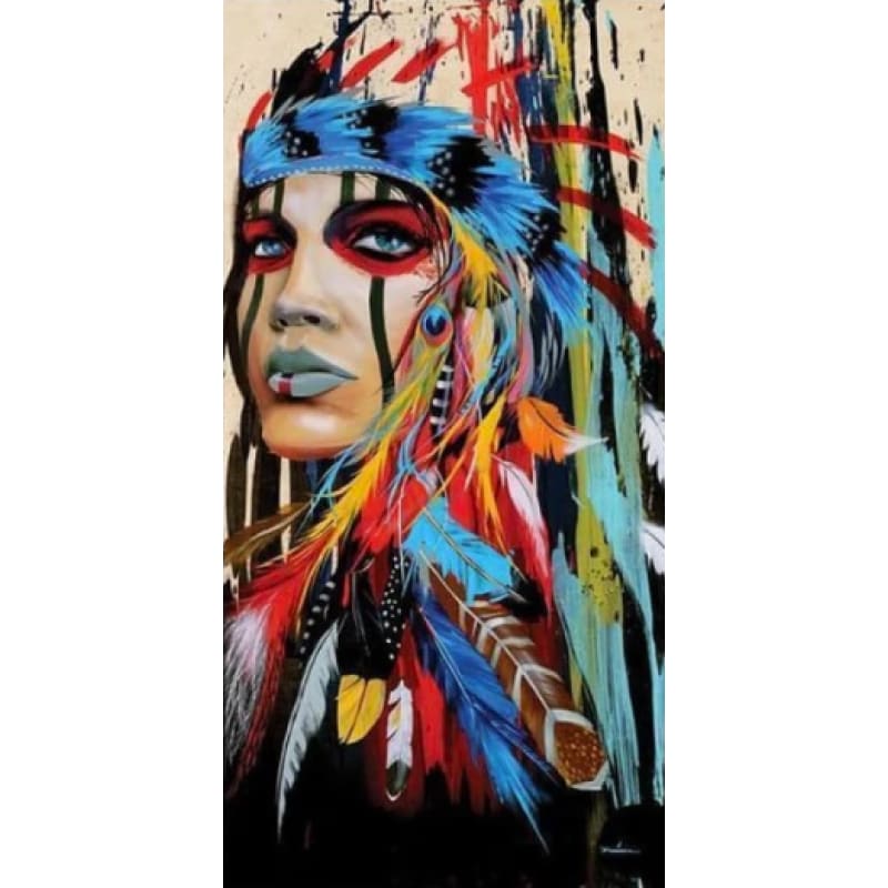 Modern Art Indian Style Portrait Full Drill - 5D Diy Full