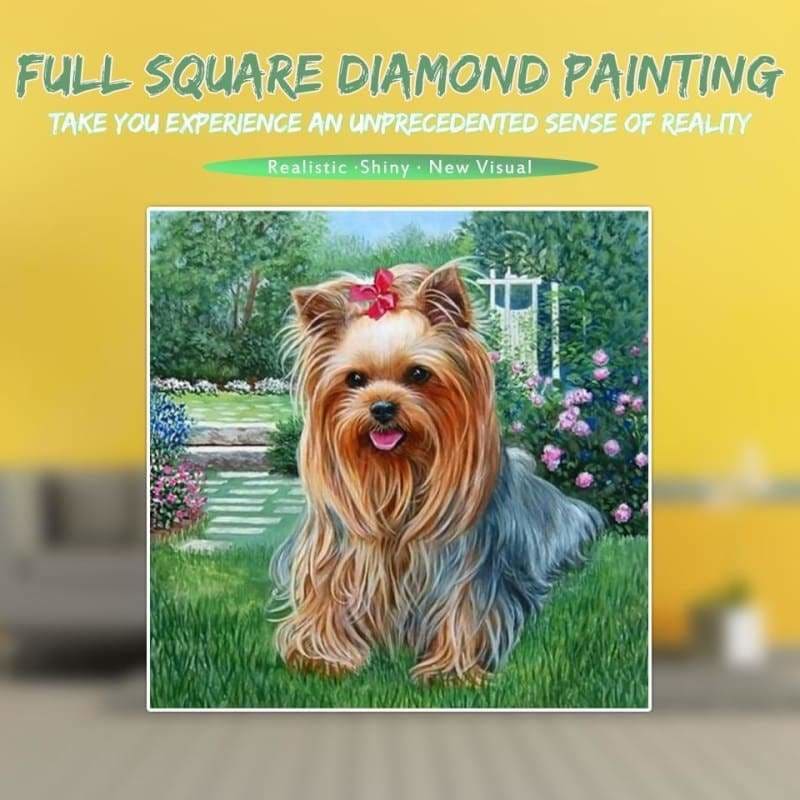 Modern Art Rhinestone Cute Dog Full Drill - 5D Diy Diamond