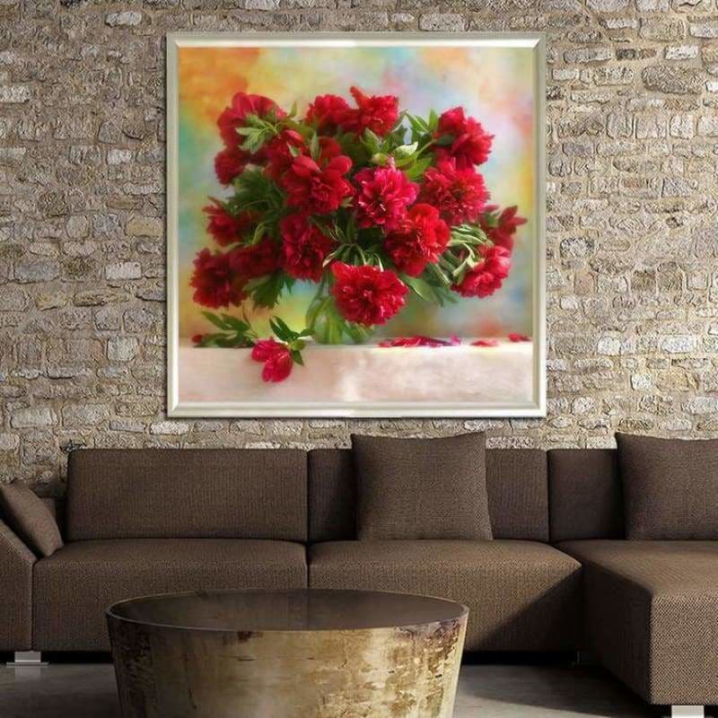 New Hot Sale Beautiful Red Flower Full Drill - 5D Diy
