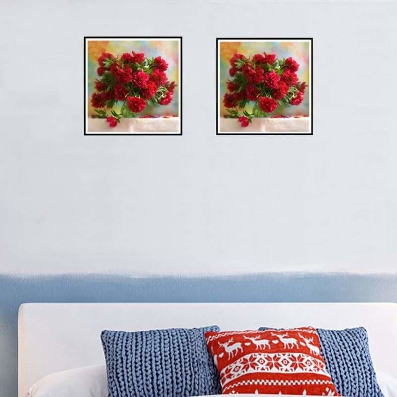 New Hot Sale Beautiful Red Flower Full Drill - 5D Diy