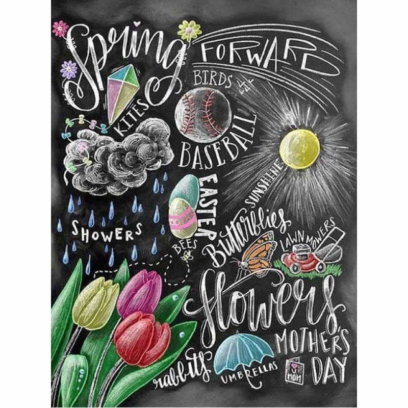 New Hot Sale Blackboard Flower Decor Full Drill - 5D DIY