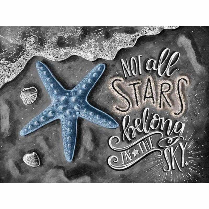 New Hot Sale Blackboard Starfish Decor Full Drill - 5D DIY