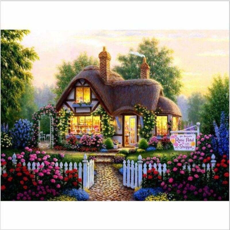 New Hot Sale Cartoon Dream Cottage Full Drill - 5D Diy