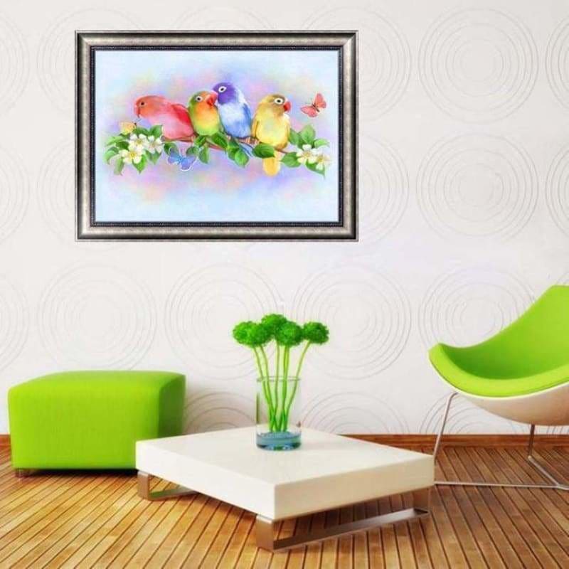 New Hot Sale Colorful Love Bird Full Drill - 5D Diy Diamond
