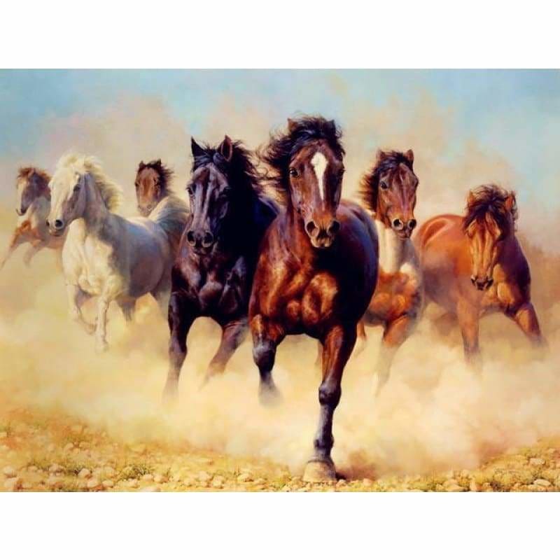 New Hot Sale Embroidery Animal Horse Full Drill - 5D Diy