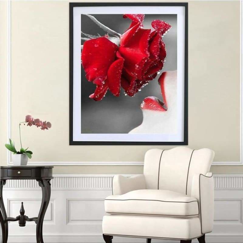 New Hot Sale Full Square Red Rose Full Drill - 5D Diy