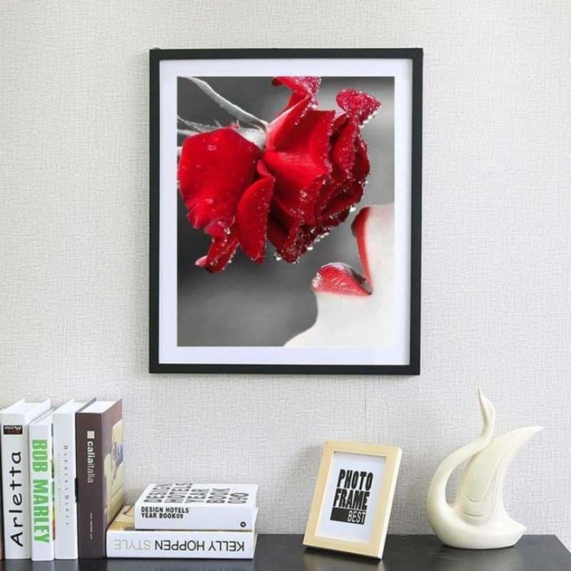 New Hot Sale Full Square Red Rose Full Drill - 5D Diy