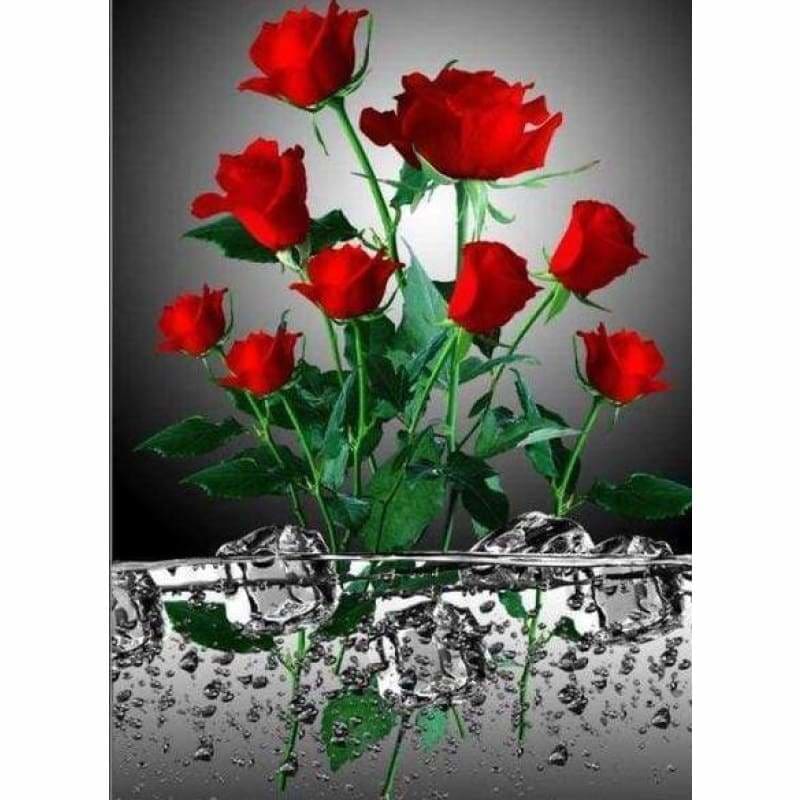New Hot Sale Popular Red Flower Picture Diy Full Drill - 5D