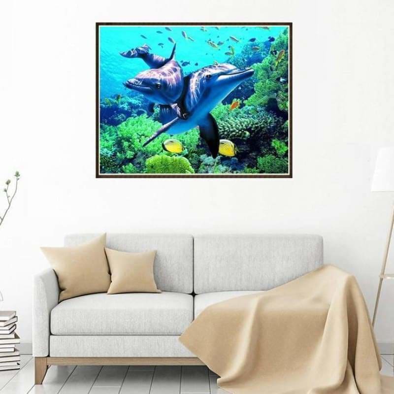 New Style Dolphin Full Drill - 5D Diy Diamond Painting Kits