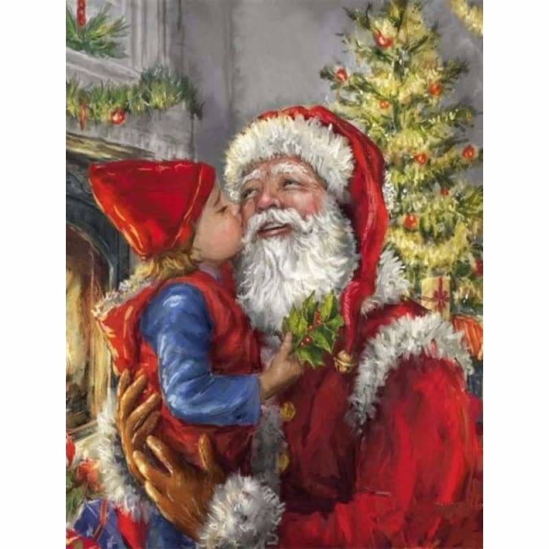 Oil Painting Style Full Drill - Santa Claus Full Drill - 5D