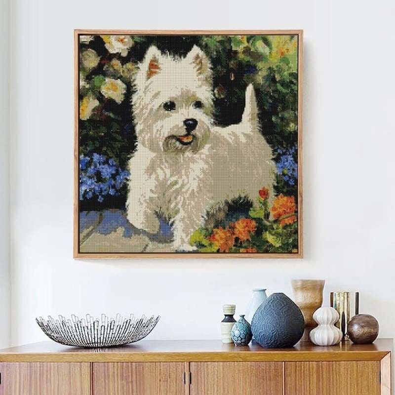 Oil Painting Style Rhinestone Dog Full Drill - 5D Diy