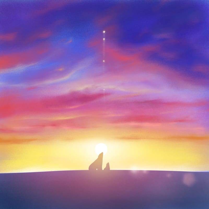 Polar Bears Shooting Star - Full Drill Diamond Painting -