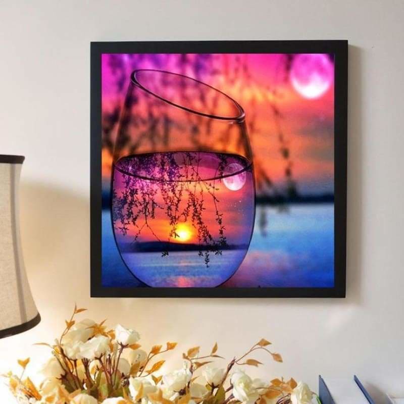Special Colorful Bottles And Sunset Full Drill - 5D Diy
