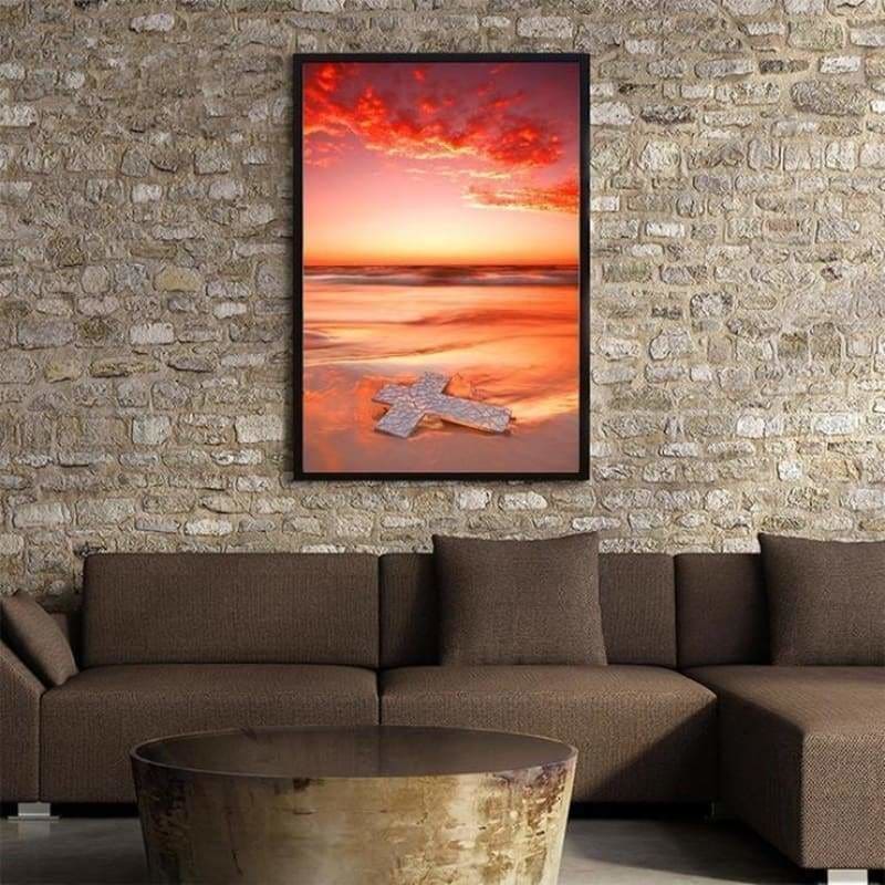 Full Drill - 5D Diamond Painting Kits Warm Series Beach Summer Rot Sunset - NEEDLEWORK KITS