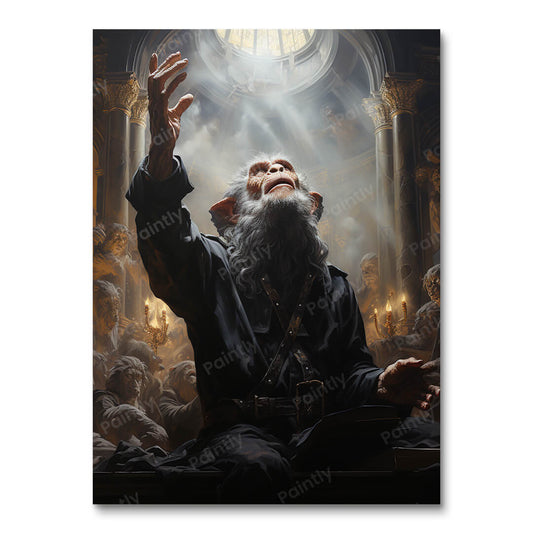 Cherubic Chimp (Diamond Painting)