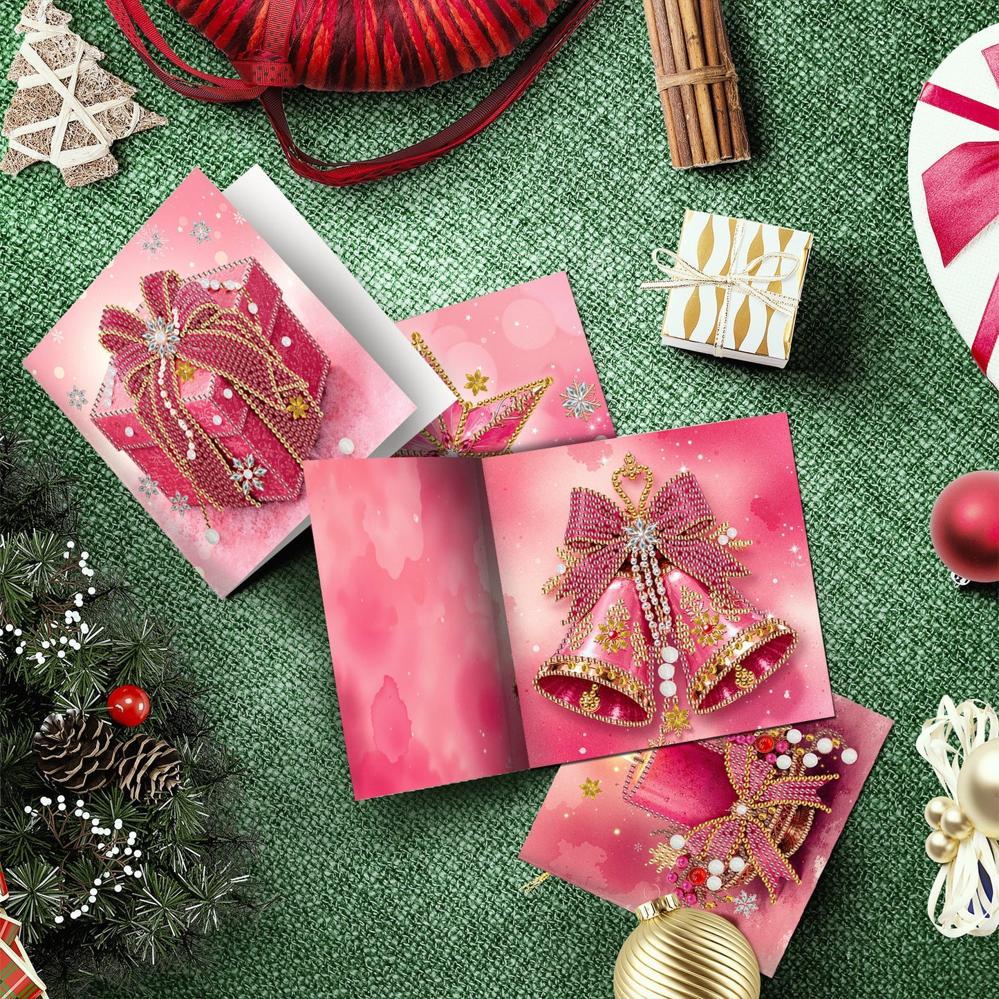 Pretty in Pink Christmas Cards