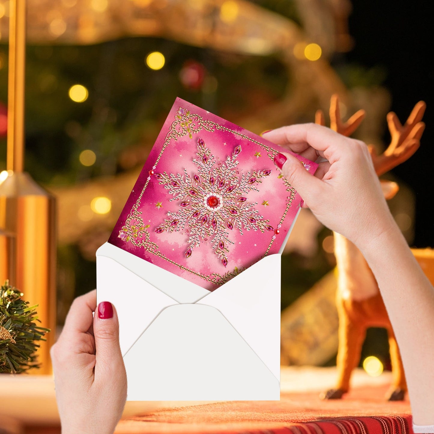 Pretty in Pink Christmas Cards
