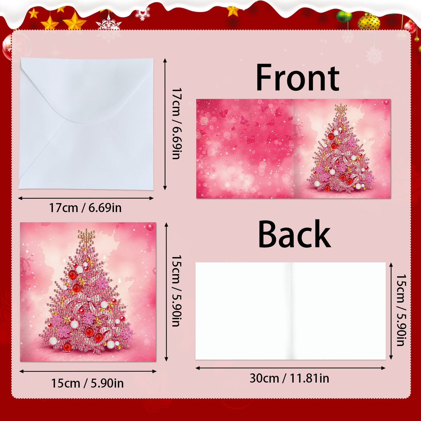 Pretty in Pink Christmas Cards
