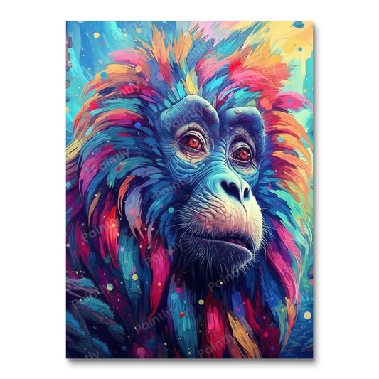 Psychedelic Baboon I (Diamond Painting)