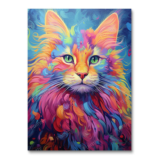 Psychedelic Cat V (Diamond Painting)