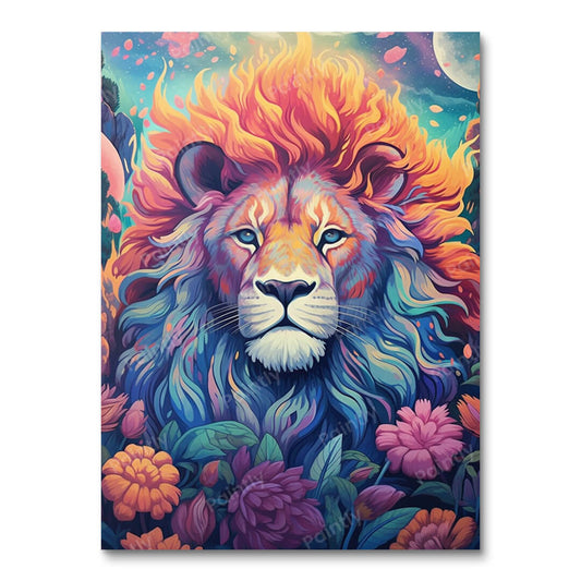Psychedelic Lion IV (Diamond Painting)