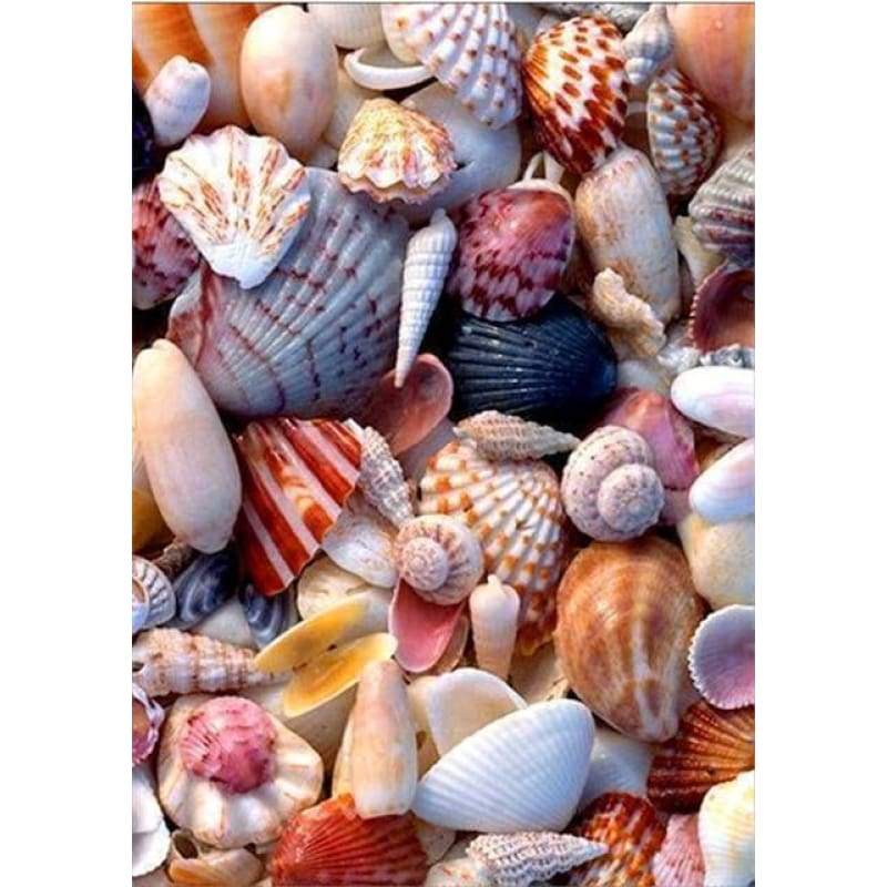 Full Drill - 5D DIY Diamond Painting Kits Beach Shell Pebble - NEEDLEWORK KITS