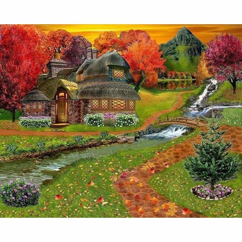 Full Drill - 5D DIY Diamond Painting Kits Cartoon Dream Cottage - NEEDLEWORK KITS