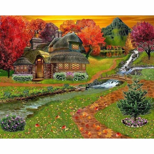 Full Drill - 5D DIY Diamond Painting Kits Cartoon Dream Cottage - NEEDLEWORK KITS