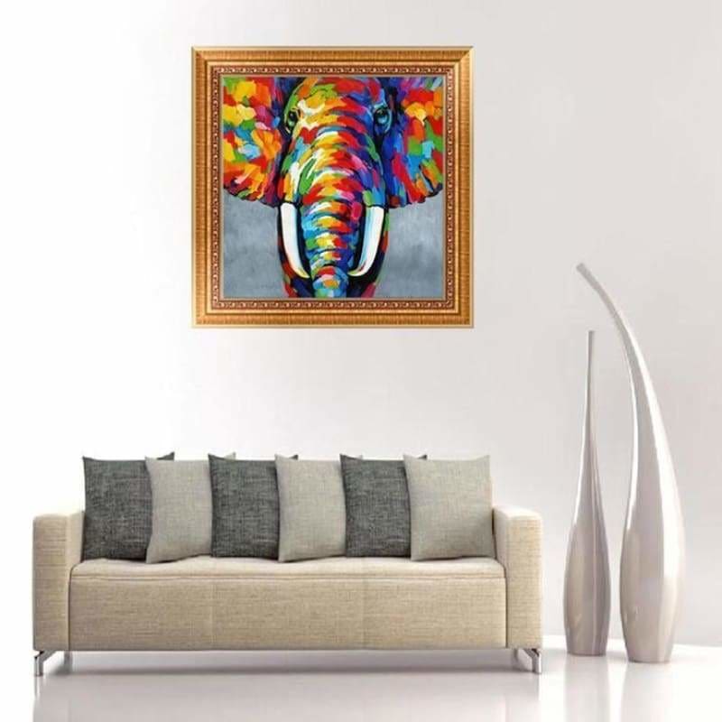 Full Drill - 5D DIY Diamond Painting Kits Dream Colorful Elephant - NEEDLEWORK KITS