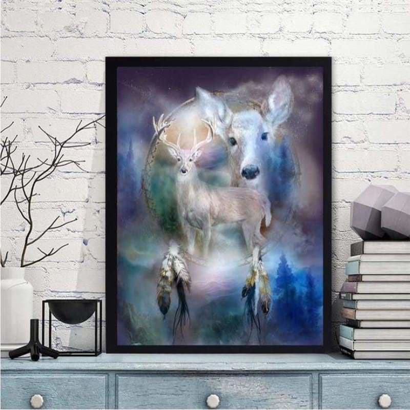 Full Drill - 5D DIY Diamond Painting Kits Deer Dream Catcher - NEEDLEWORK KITS