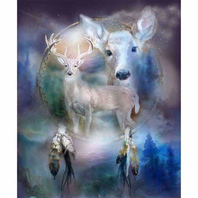 Full Drill - 5D DIY Diamond Painting Kits Deer Dream Catcher - NEEDLEWORK KITS