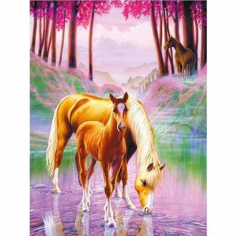 Full Drill - 5D DIY Diamond Painting Kits Dream Horse Family - NEEDLEWORK KITS