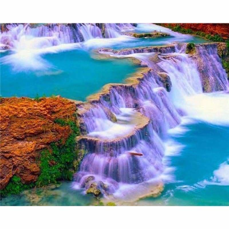 Full Drill - 5D DIY Diamond Painting Kits Dream Landscape Mountain Waterfall - NEEDLEWORK KITS