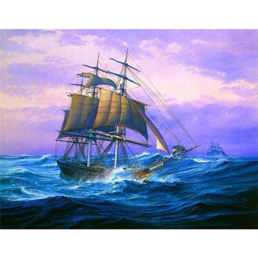 Dream Sailing Ships Fgures Full Drill - 5D Diy Crystal Diamond Painting Kits VM3700 - NEEDLEWORK KITS