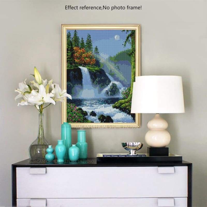 2019 Dream Waterfall Scenery Fashion Diy Diamond Paint VM01366 - NEEDLEWORK KITS