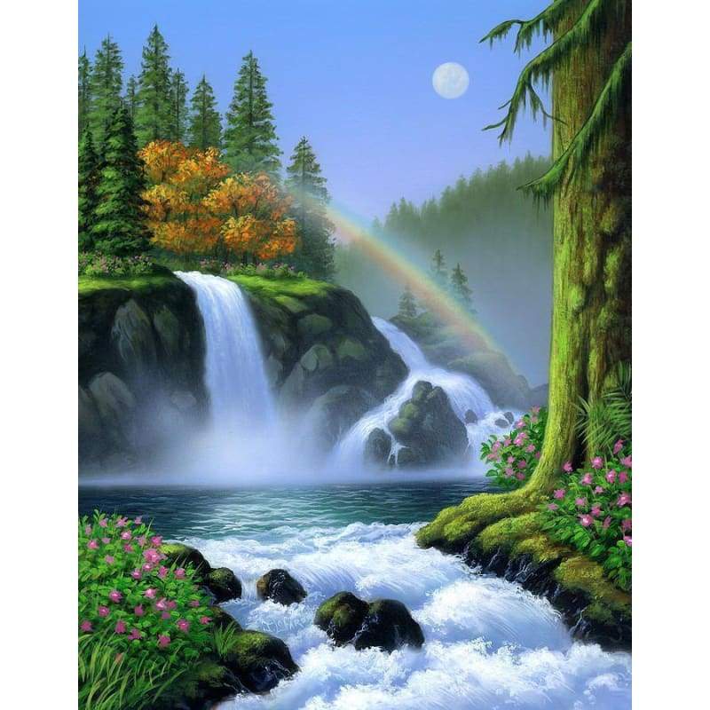 2019 Dream Waterfall Scenery Fashion Diy Diamond Paint VM01366 - NEEDLEWORK KITS