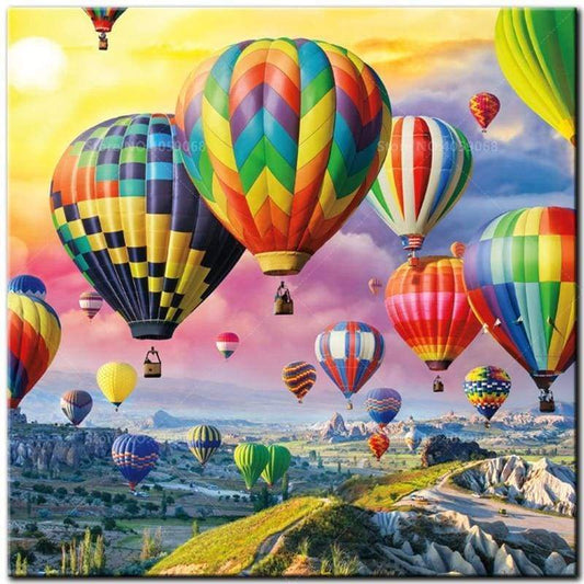Hot Air Balloon Full Drill - 5D DIY Diamond Painting Embroidery Kits NB0301 - NEEDLEWORK KITS