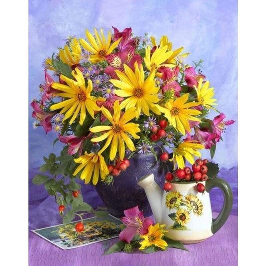 2019 Hot Sale Wall Decor Diy Diamond Embroidery Flower 5D Kit VM4069 - NEEDLEWORK KITS